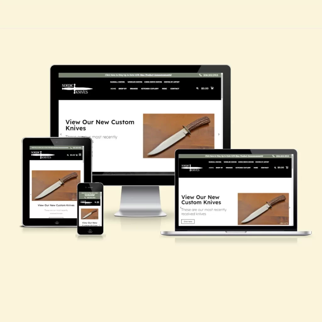Website for Custom Knives Store